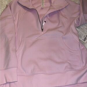 Lululemon Oversized Funnel-Neck Half-Zip Long, PINK ORGANZA